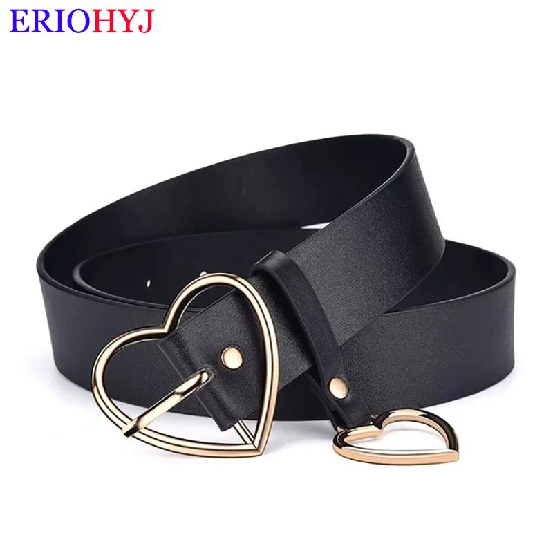 

Genuine leather ladies high quality alloy love pin buckle fashion retro belt dress jeans decorative ladies cute belts