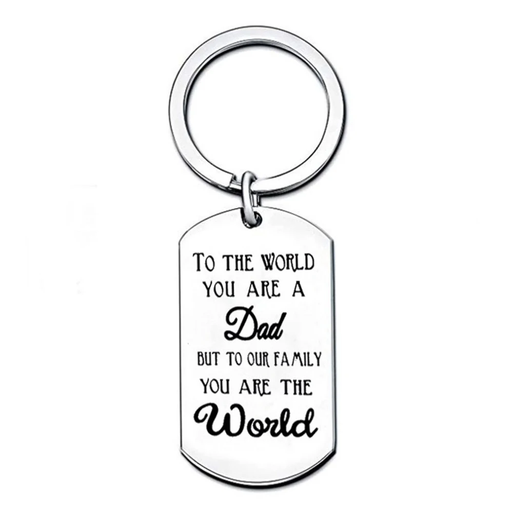 

Stainless Steel Keyring Dad Mothers Friend Key Ring Family Love Keychain Son Daughter Sister Brother Mom Fathers Key Chain Gifts