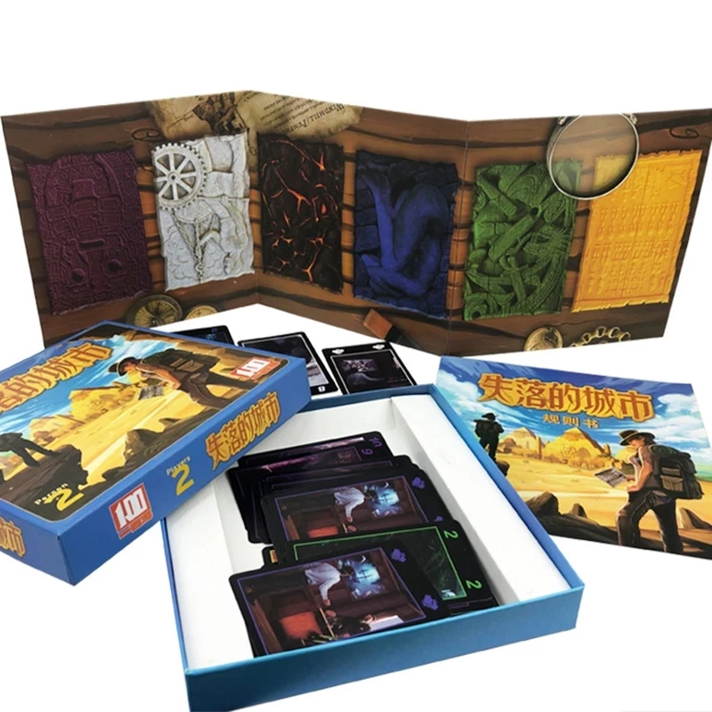 

Lost Cities Board Game 2 Players Family/Party Best Gift for Children Party Battle Game Send Instructions Funny game