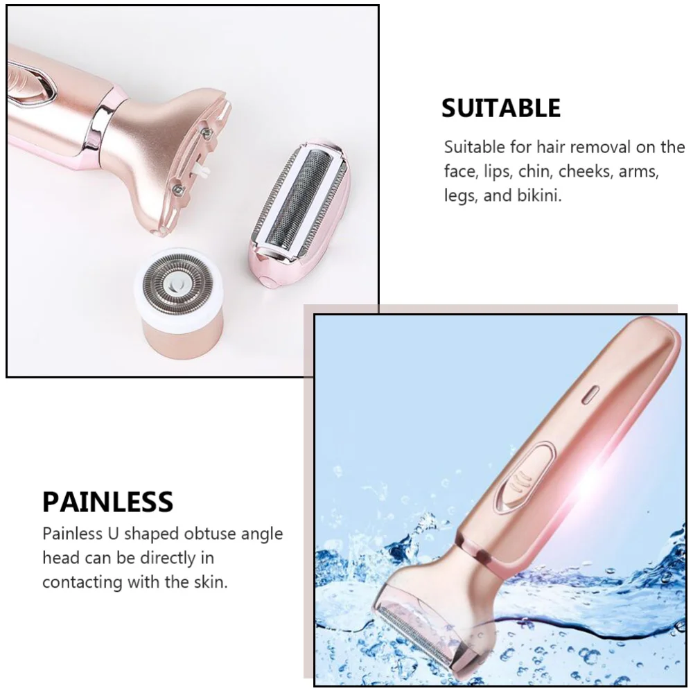 

1 Set Electric Razor Rechargeable Painless Hair Removal Tool Bikini Hair Trimmer