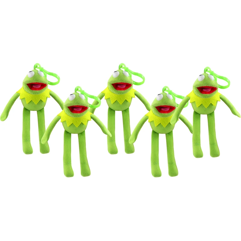 15cm 1pcs Sesame Street Kermit Frog bagpack Plush Mini Pendants toy dolls Key chain Christmas gifts for children