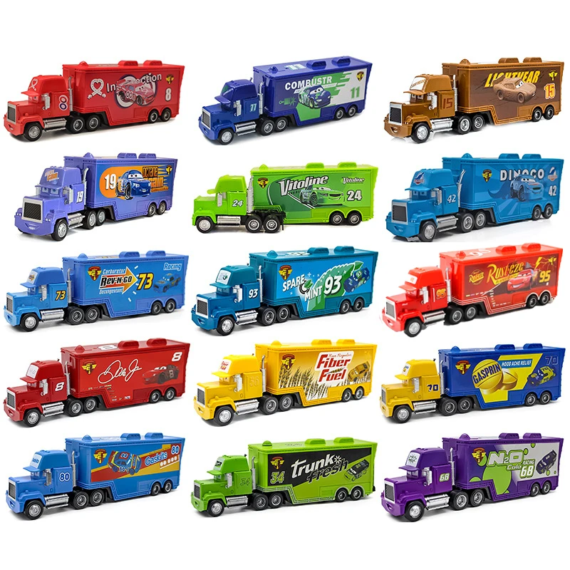 

Disney Pixar Cars 3 1:55 Lightning McQueen Uncle Mack Truck Series Alloy Metal Diecast Model Car Kids Toys Give Children Gifts