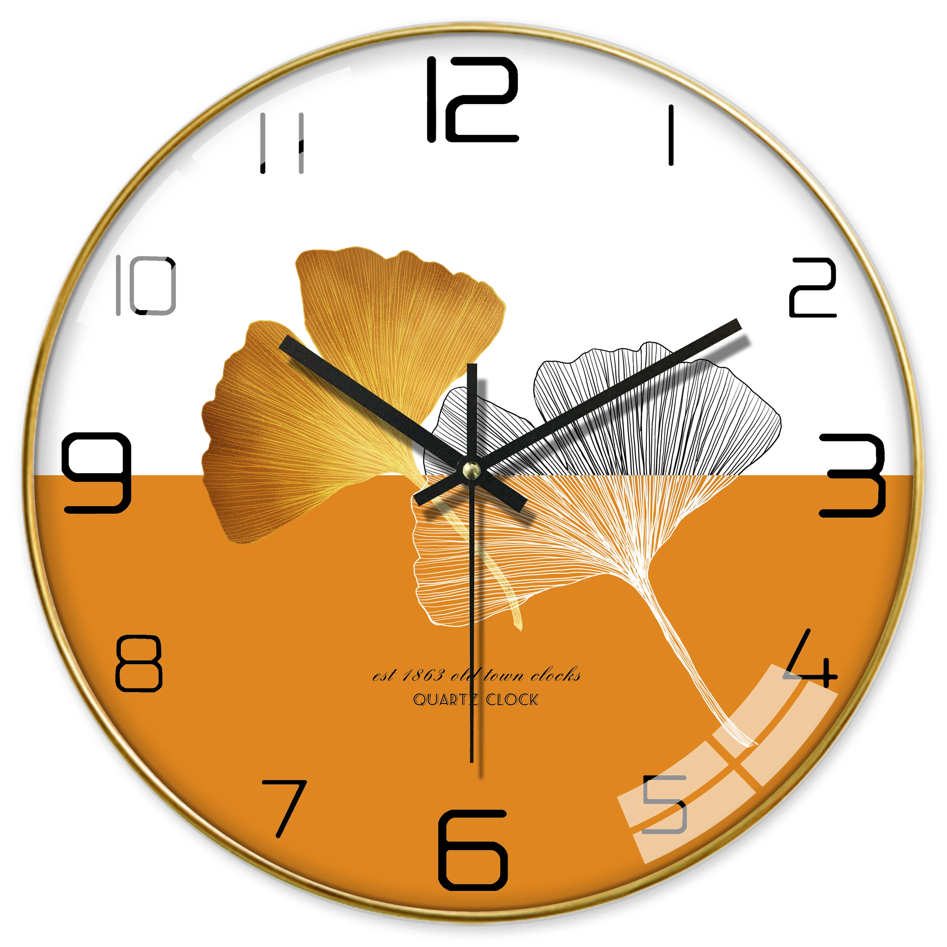 

Nordic modern creative home wall clock living room clock simple light luxury fashion atmospheric clock mute free punch clock