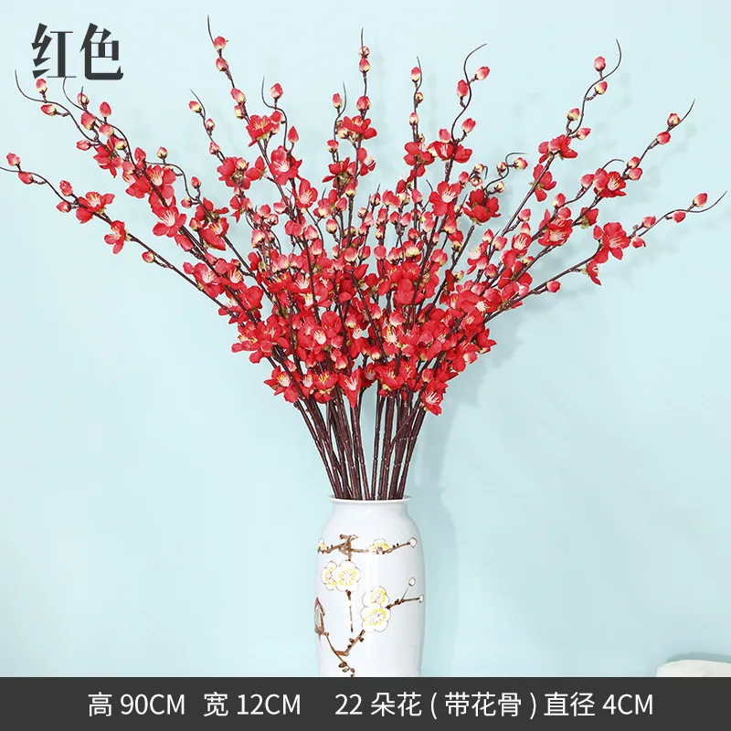 Имитация сливы ветка жива с собственной семьи Ложные украшения Ландшафтный