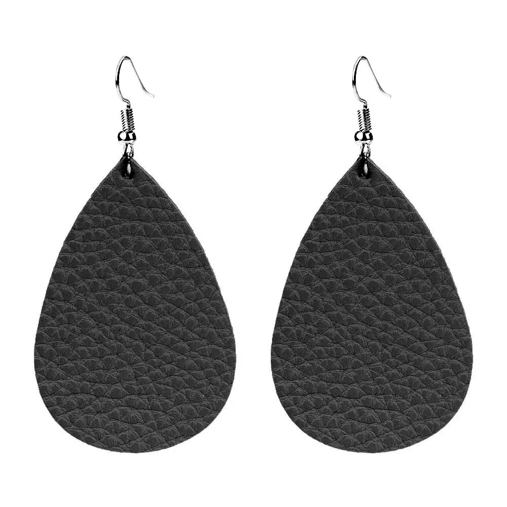 

Multicolor Snake Print Lightweight Teardrop Dangle Statement Earring Femme Jewelry Faux Leather Leaf Earrings For Women Gift