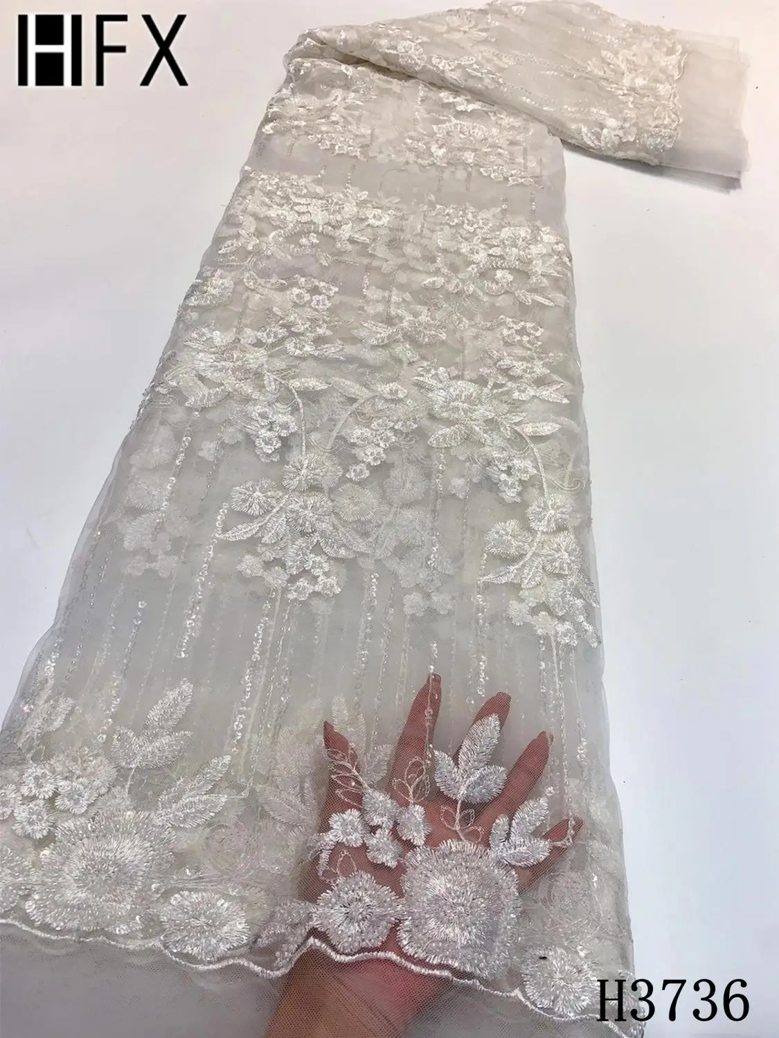Роскошная кружевная ткань с блестками 2019 Высококачественная африканская