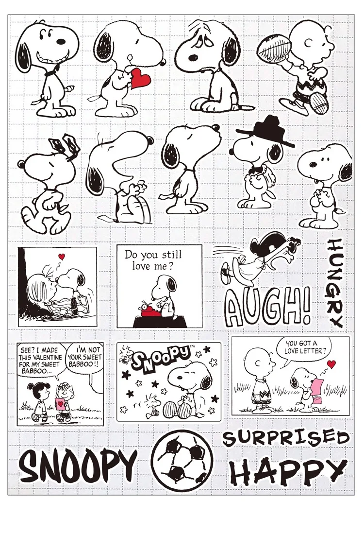 Piezas de cacahuetes Snoopy kawaii dibujos animados Сделай Сам Скрапбукинг pegatinas mano cuenta блокнот тележка