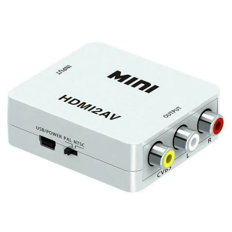 HDMI в AV адаптер с USB зарядным кабелем CVBS 3RCA 1080P композитный аудио/видео |