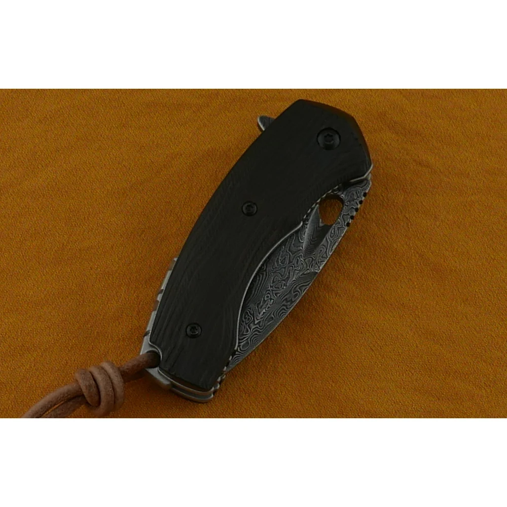 

High Quality VG10 Damascus steel folding knife 60 HRC outdoor camping survival tool tactical Pocket Knife EDC tools Collection