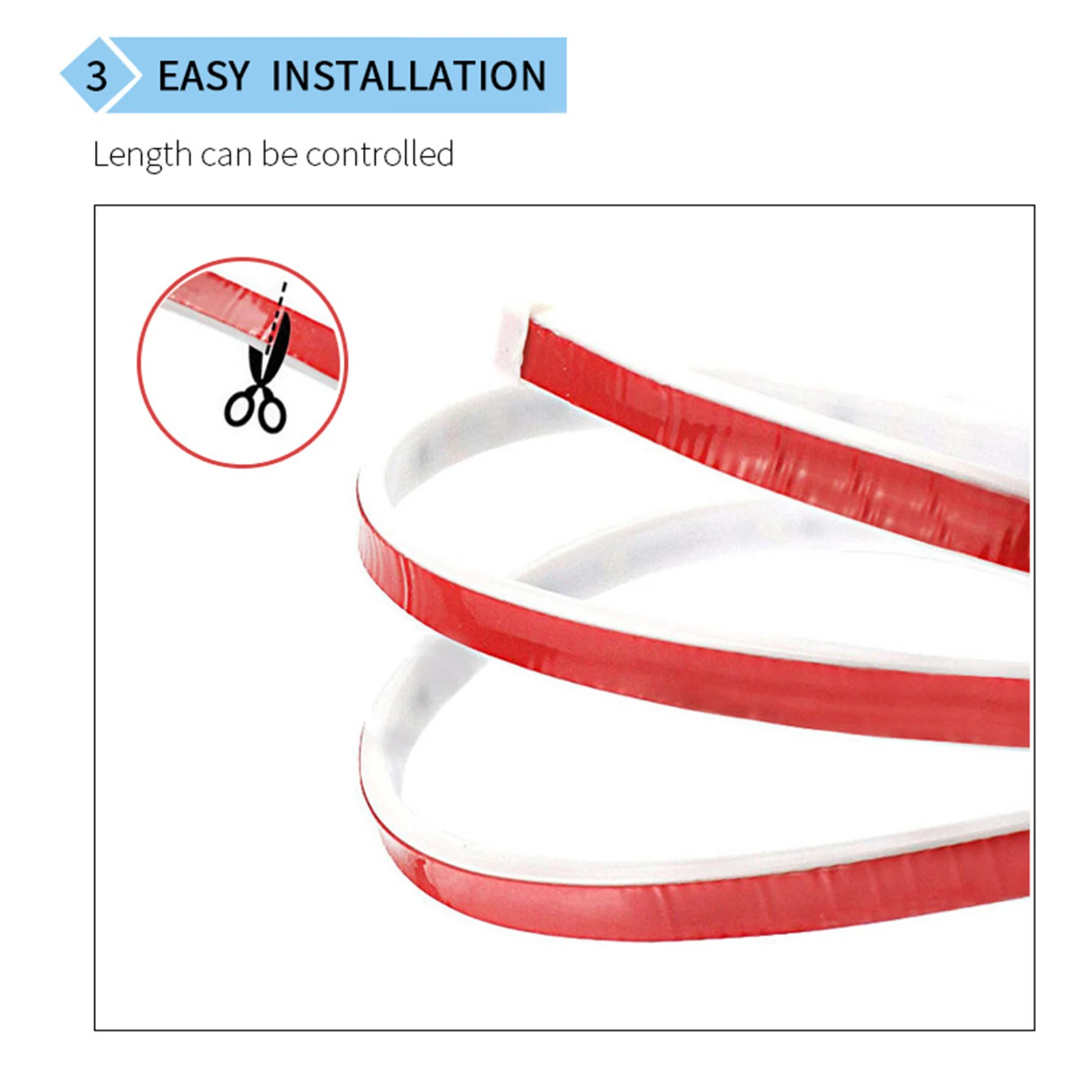 

2Pcs 1.2M DC 12V Universal Dual Color Car Door Anti-collision Warning Light Car Vehicle Truck Night Safe Driving Accessories New