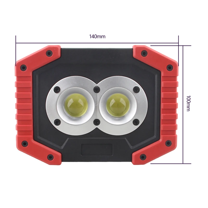 20 Вт Портативный COB светодиодный Перезаряжаемые рабочий светильник Мощность