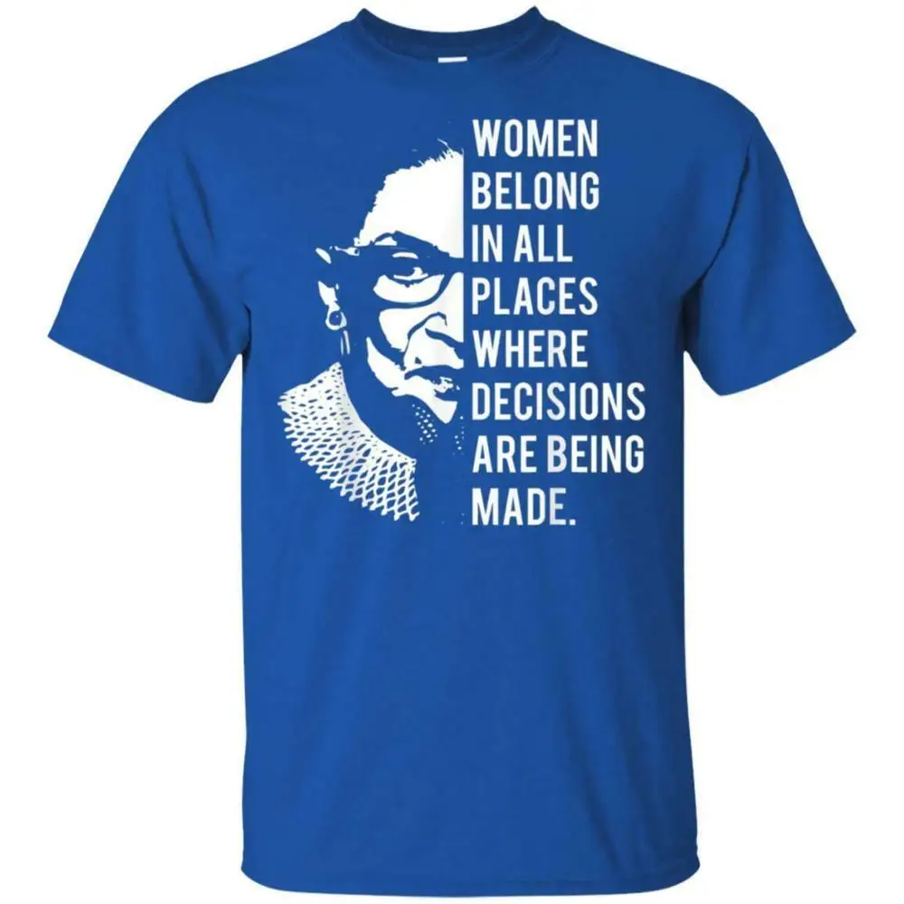 

Notorious RBG Ruth Bader Ginsburg Women Belong In All Places T Shirt Funny Gift