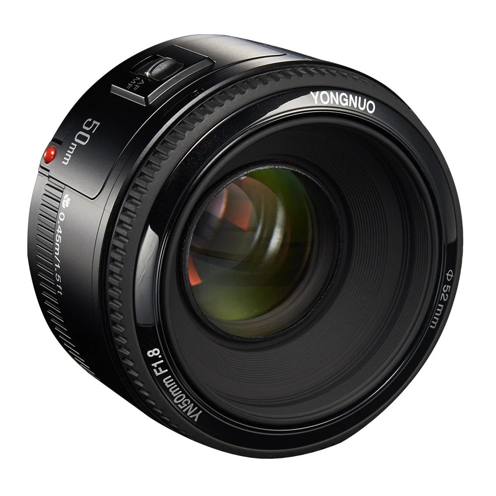 YONGNUO YN EF 50 мм f/1,8 AF объектив 1:1. 8 стандартная Диафрагма объектива с автоматической фокусировкой для Canon EOS DSLR камер