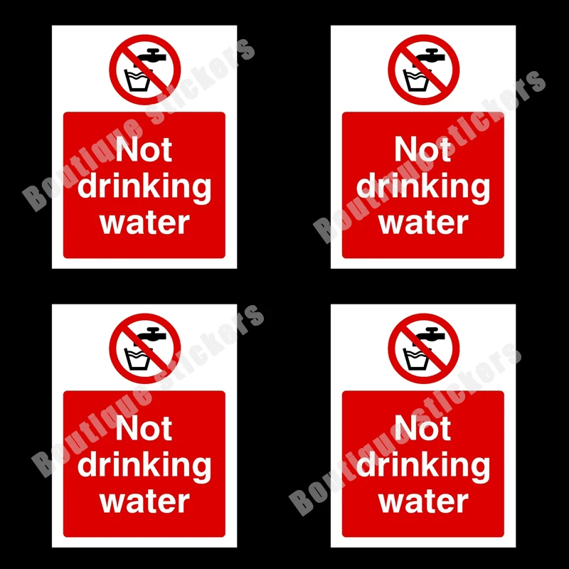 

Наклейка с надписью «не питьевая вода», стикер с напоминанием, тип применения, предупреждающая наклейка, вырезанный ПВХ винил, водонепрониц...