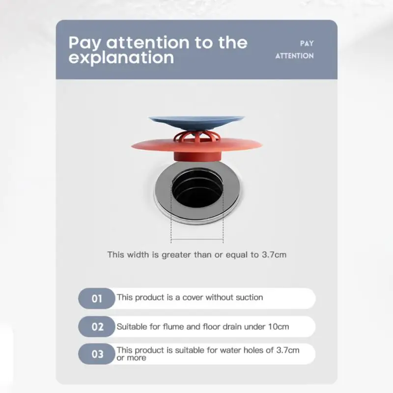 

Shield Floor Drain Cover Household Kitchen Sink Filter Pop Up Foot Floor Drain Shower Drain Hair Catcher Stopper Sink Strainer