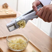 2 in 1 manual garlic press peeling garlic manual garlic mincer chopping garlic tools garlic slice tool kitchen accessories