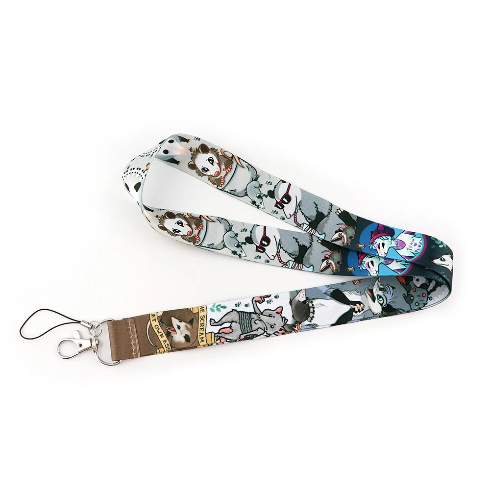 

12pcs/lot E3158 Cartoon Mouse Multi-function Mobile Phone Straps Tags Neck Lanyards for key ID Lanyards Badge Neck Strap webbing