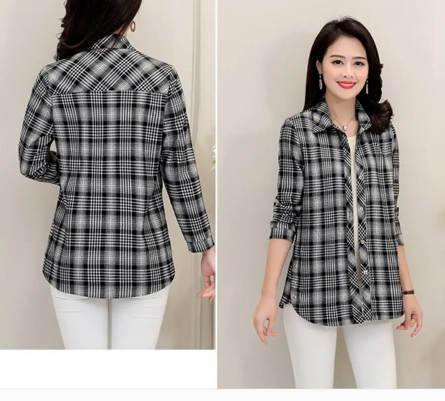 

2021 spring and autumn Summer Long sleeve Women's shirt