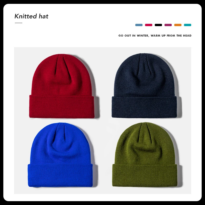 

2021 Winter Hats for Women Men New Beanies Knitted Solid Cool Hat Girls Autumn Female Beanie Warm Bonnet Casual Cap Wholesale