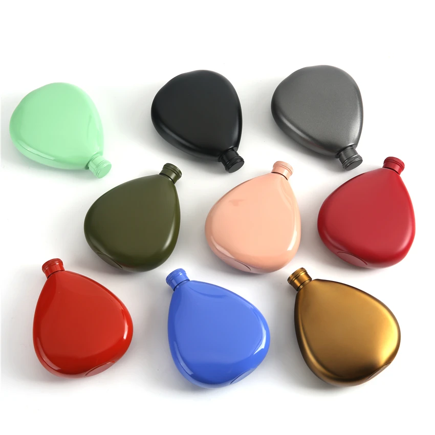 Высококачественный флакон для виски 6 унций фляга ярких цветов из нержавеющей