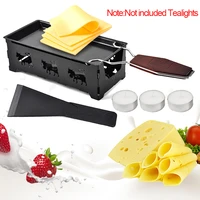 1set kitchen baking tool non stick mini cheese baking pan portable swiss cheese raclette grill plate rotaster bakeware oventray