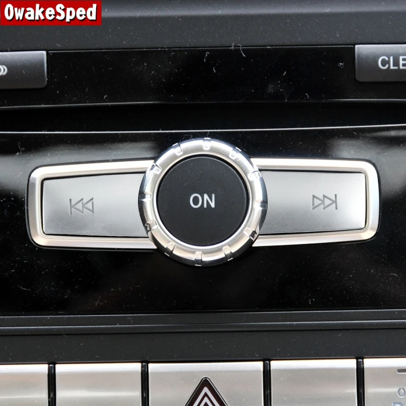 

Car Console CD Panel Multimedia Switch Buttons Sequins Volume Button Cover For Mercedes Benz C E Class W204 W212 GLK X204