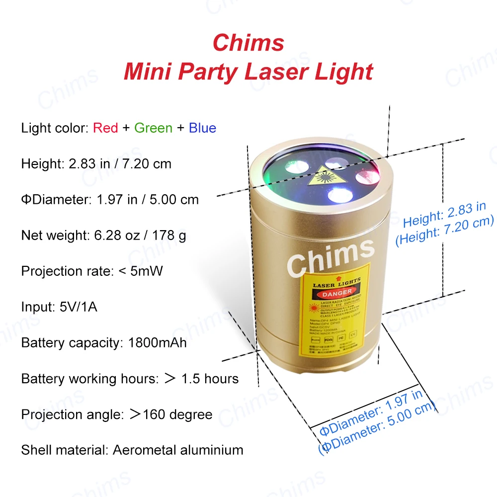 Фото Лазерный мини-проектор Chims, уличный портативный беспроводной проектор с RGB звездами для рождества, сада, патио, ландшафта, кемпинга, двора №2