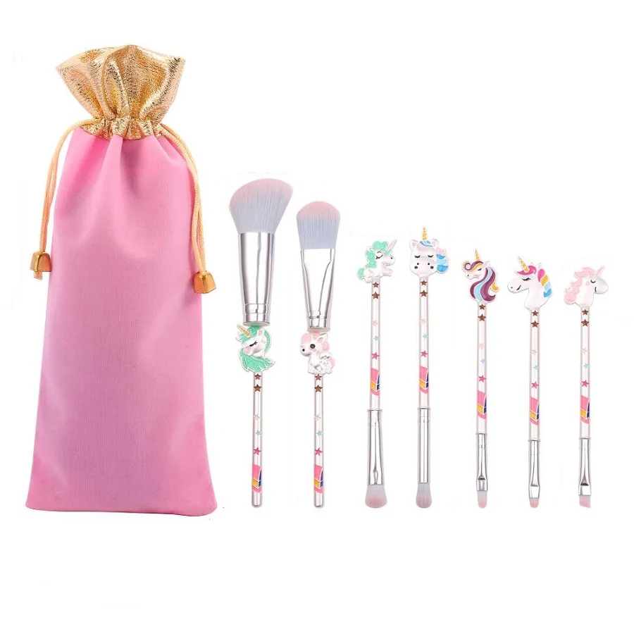 Кисть для макияжа в виде единорога свободная пудра кисть теней на веки набор