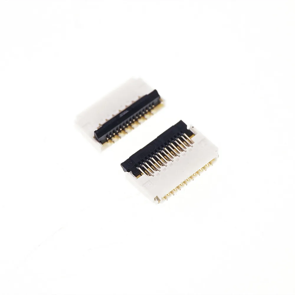 10 шт. Разъем FPC 15 контактов, шаг 0,3 мм, высота 0,9 мм, тип "Back Flip", двухсторонний, прямой угол сверху и снизу, монтаж на поверхность на PCB FH35C-15S.