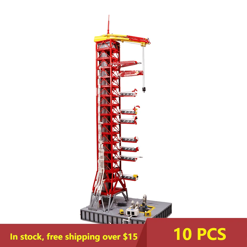 

Строительные блоки MOC Saturn 5 Tower, Аполлон, запуск космических исследований, платформа, высокотехнологичная модель, креативные игрушки для дет...