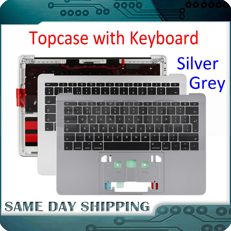 Чехол серебристо серый для Macbook Pro Retina 13 дюймов Topcase с клавиатурой США