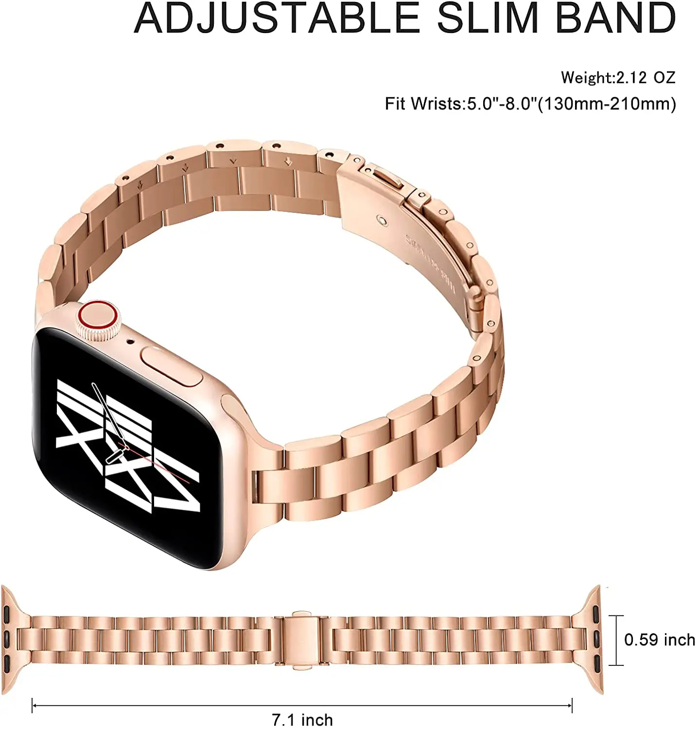 Тонкий ремешок для Apple Watch Band 40 мм 44 38 42 ультратонкий металлический браслет