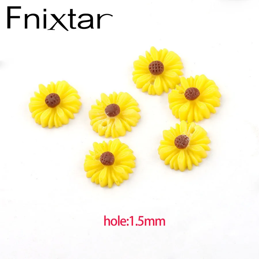 Fnixtar 12 мм подвеска в виде подсолнуха Очаровательная Маргаритка цветок резиновые