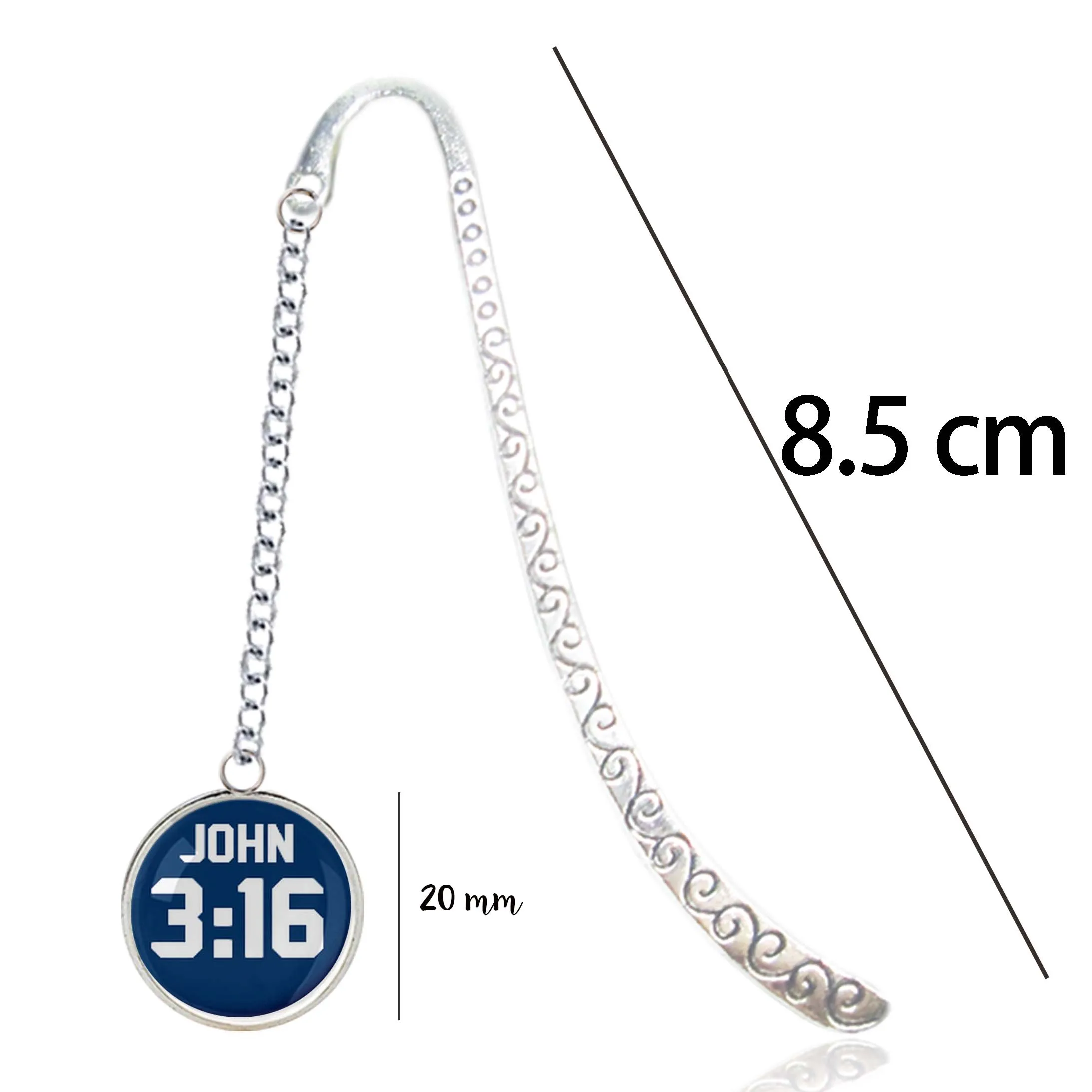 

Scripture John 3:16 Bookmark Trendy Bible Quote Verse God So Loved the World Pendant For Prayer Religious Jewelry Christian Gif