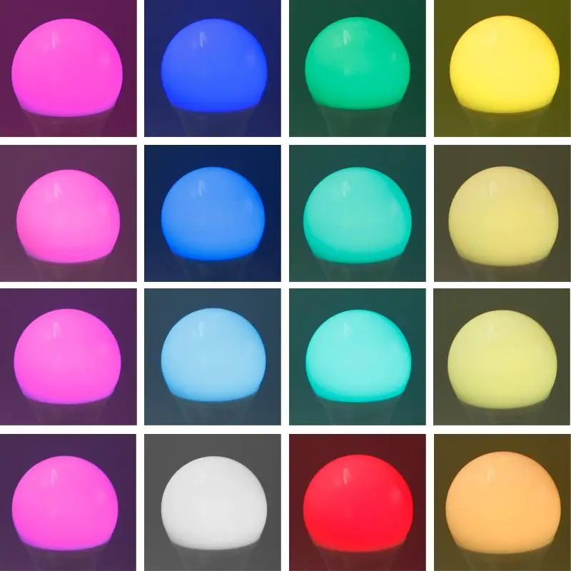 RGBW светодиодный светильник 110 В 220 в E27 3W 5 Вт 7 RGB сменная цветная с ИК пультом