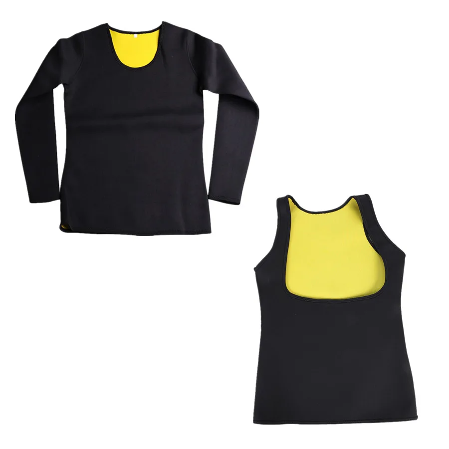 Корректирующий жилет с длинным рукавом для фитнеса женская футболка похудения