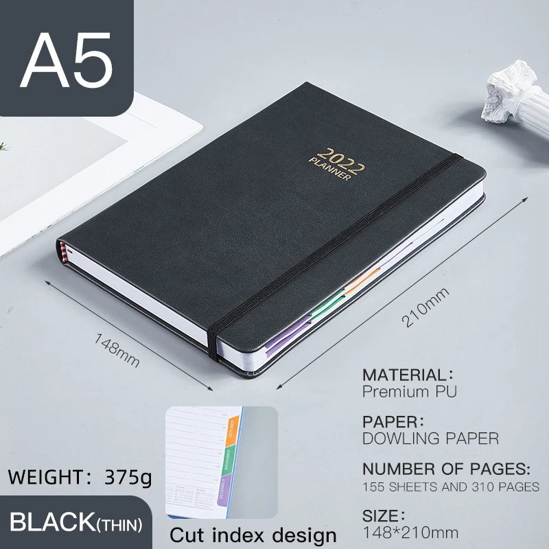 Daily Planner Simple Design Hardcover Flexible Thick Paper Time Management For Women Men | Канцтовары для офиса и дома