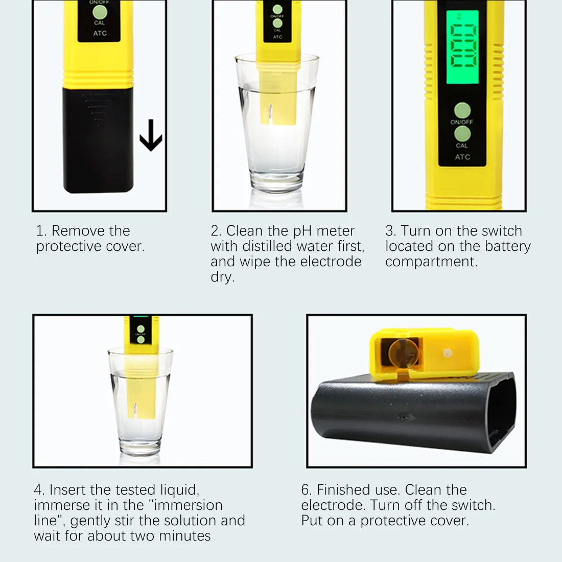 

PH Meter 0.01 PH High Precision Water Quality Tester with 0-14 PH Measurement Range, Suitable for Aquarium, Swimming Pool
