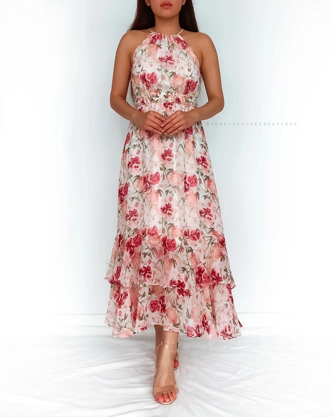 Summer Floral Long Dress Bohe Dresses Sexy Halter Strapless Sundress Vacation Clothes For Women holiday beach dresses | Женская одежда