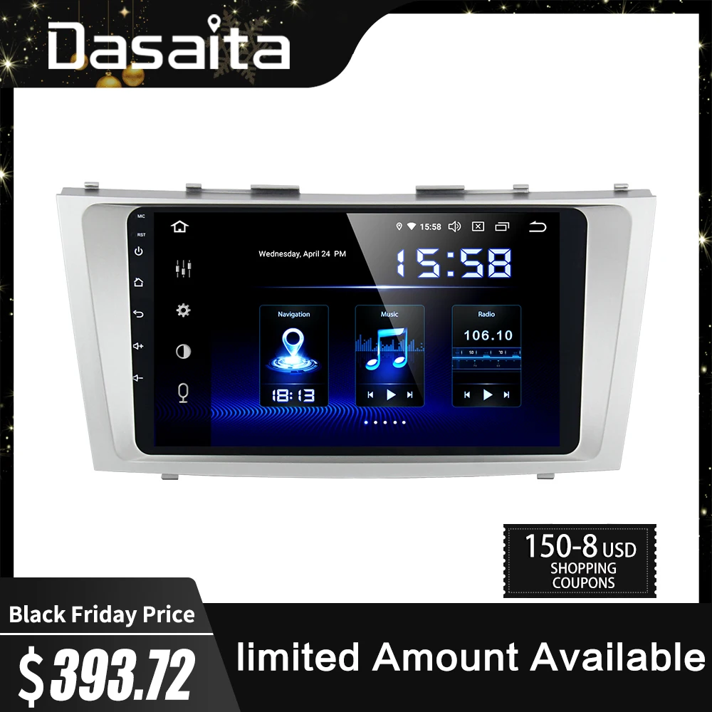 Dasaita " Car Android 9,0 Автомагнитола для Toyota Camry 2006 2007 2008 2009 2010 2011 gps навигации 1080P видео стерео 64 Гб Встроенная память