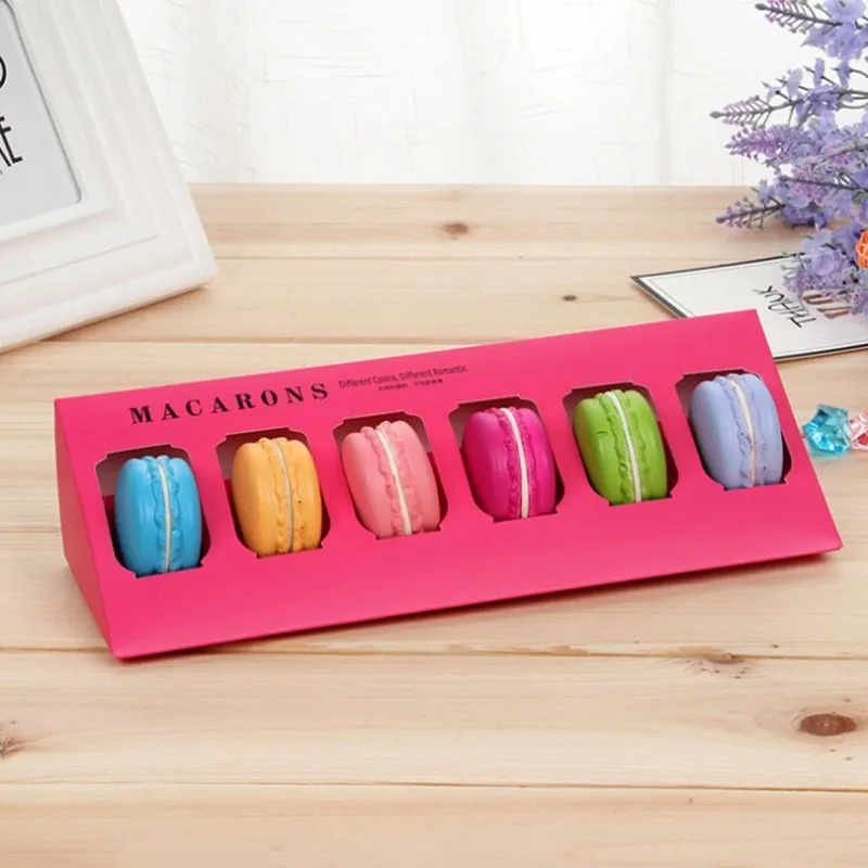 5 шт. высокое качество шесть цветов для свадьбы или вечерние макарон boxTransparent