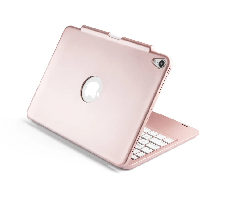 [Новое] Bluetooth клавиатура чехол для Apple iPad Pro 11,", 7-Цвет с подсветкой и жесткий Беспроводной клавиатура с смартфона с держателем для карт