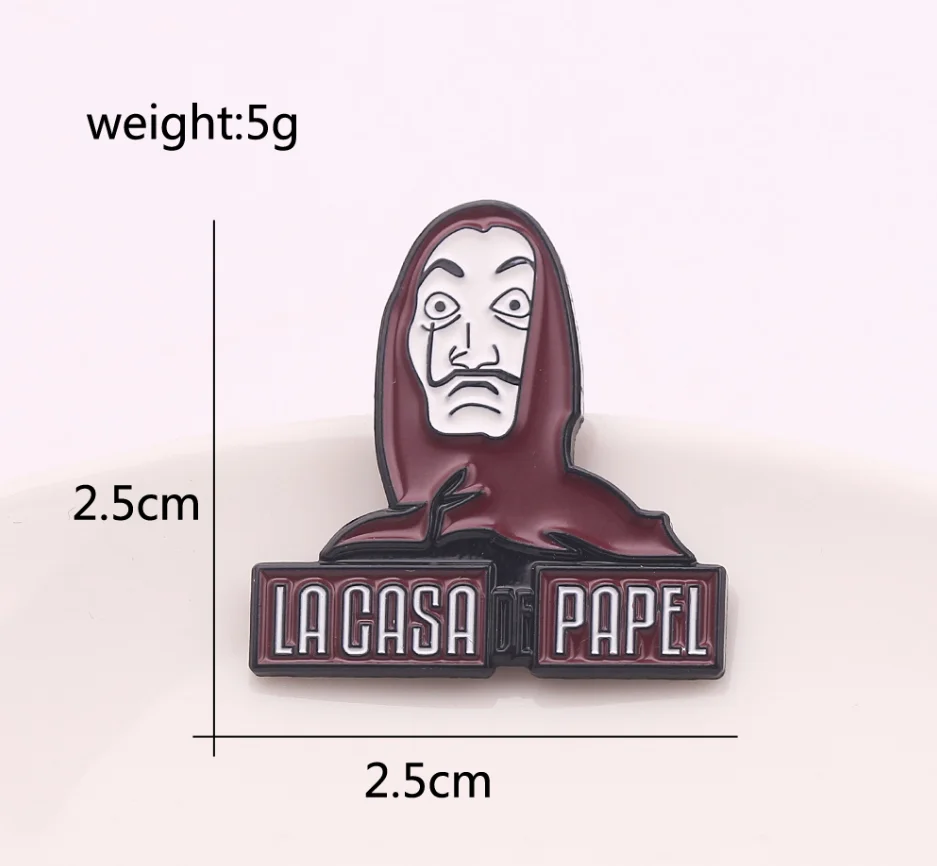 Эмалированная брошь с изображением дома бумаги Сальвадора Дали | Украшения и