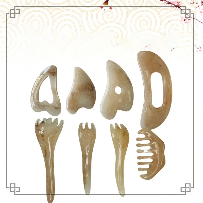 

Массажный скребок для лица и шеи, пластина из смолы с пчелиным воском для спа-терапии, инструменты для ухода за кожей лица