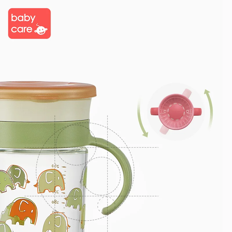 Babycare 260 мл чашка большая 360 градусная емкость для напитков детская ручка чашки