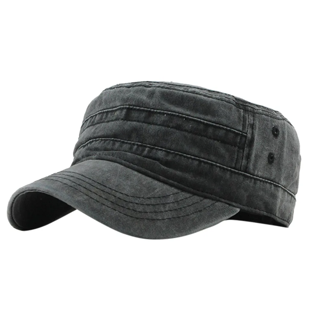 

Classic Vintage Military Caps Top Mens Hip Hop Flat Cap Adjustable Sports Leisure Hats Winter Warm Retro Tactical Hat