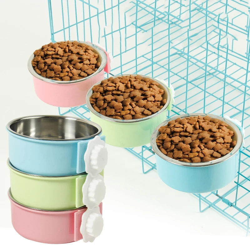 

Pet Feeding Bowl Stainless Steel Hanging Bowl Fix In Pet Nest Cage Dog Bowl Pet Cat Food Water Feeding Pet Product Cat Bowl