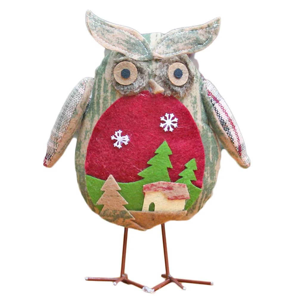 As Shown 24*18 см мультфильм DIY сова игрушка рождественские игрушки дома дерево украшения детские подарки большой стол куклы новогодний декор - Цвет: As Shown
