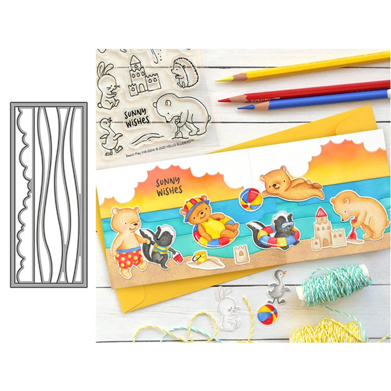 

Long Rectangle Clouds Metal Cutting Dies for Scrapbooking Handmade Tools Mold Cut Stencil New DIY Card Make Mould Model Craft