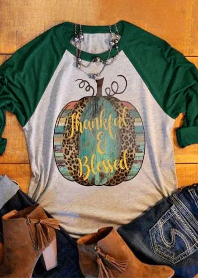 Женская футболка с длинным рукавом и принтом благодарности Harajuku Muilt разноцветный